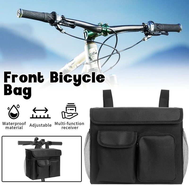 BOHEMIABY Electric Scooter Basket - Convenient Mobility Scooter Bag With 14-In Laptop Pocket and Cup Holders, Easy Installation for Bike, Wheelchair, Mobility Scooter Accessories for Adults - Image 3