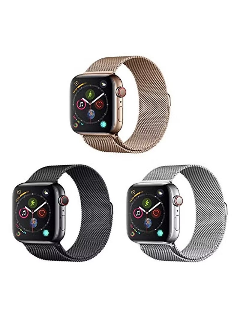 ديفيا حزام استبدال ميلانيز لووب من سلسلة إلينغانت، حزام من الفولاذ المقاوم للصدأ متوافق مع آبل ووتش 38/40 مم - ذهبي - Image 2