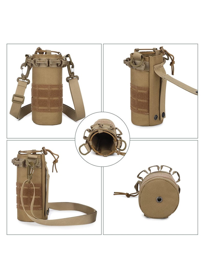 KASTWAVE زجاجة ماء تكتيكية محمولة من سايوسي حقيبة حاملة من النايلون لحمل الماء للتخييم والمشي في الجبال والصيد والسفر - Image 2