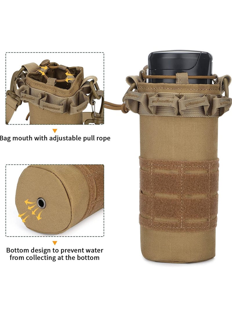 KASTWAVE زجاجة ماء تكتيكية محمولة من سايوسي حقيبة حاملة من النايلون لحمل الماء للتخييم والمشي في الجبال والصيد والسفر - Image 3