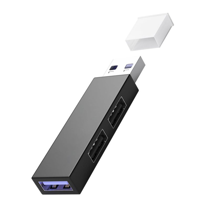 Portable USB Hub with 4 Ports for Data Transfer and Charging for Keyboard Computer Accessories - Image 2