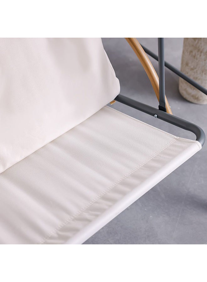 DANUBE HOME Lucia 3 Seater Swing Chair | Modern Design Hanging Chair | Three Seat Hammock Chair | Heavy Duty Swing Chairs For Indoor Outdoor Garden Patio L170xW115xH153cm - Beige - Image 5