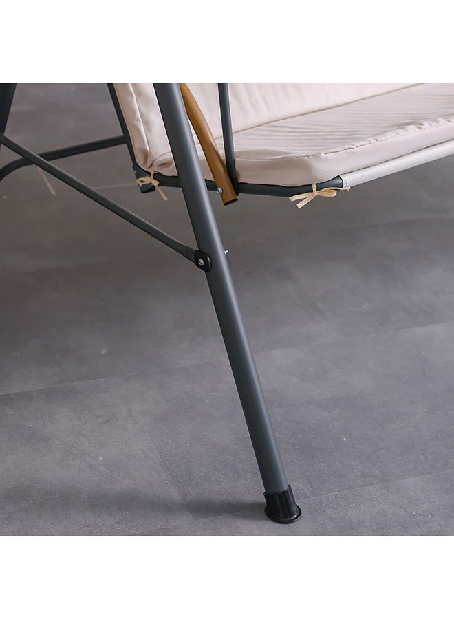 DANUBE HOME Lucia 3 Seater Swing Chair | Modern Design Hanging Chair | Three Seat Hammock Chair | Heavy Duty Swing Chairs For Indoor Outdoor Garden Patio L170xW115xH153cm - Beige - Image 4