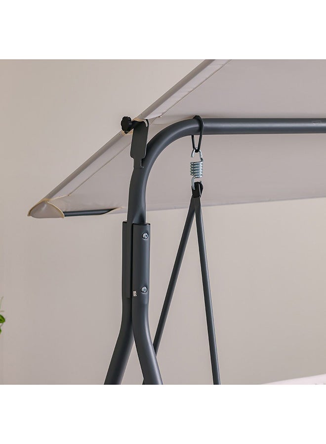 DANUBE HOME Lucia 3 Seater Swing Chair | Modern Design Hanging Chair | Three Seat Hammock Chair | Heavy Duty Swing Chairs For Indoor Outdoor Garden Patio L170xW115xH153cm - Beige - Image 3