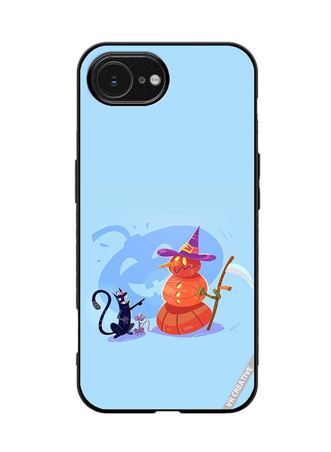 Protective Case Cover For Apple iPhone 16e Halloween Cat Design Multicolour