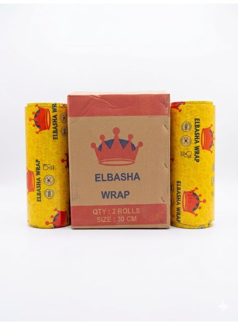 El Basha Food Grade Stretch Wrap 30cm – 4kg Carton | 2 Stretch Rolls for Food Storage & Freezing - Image 2
