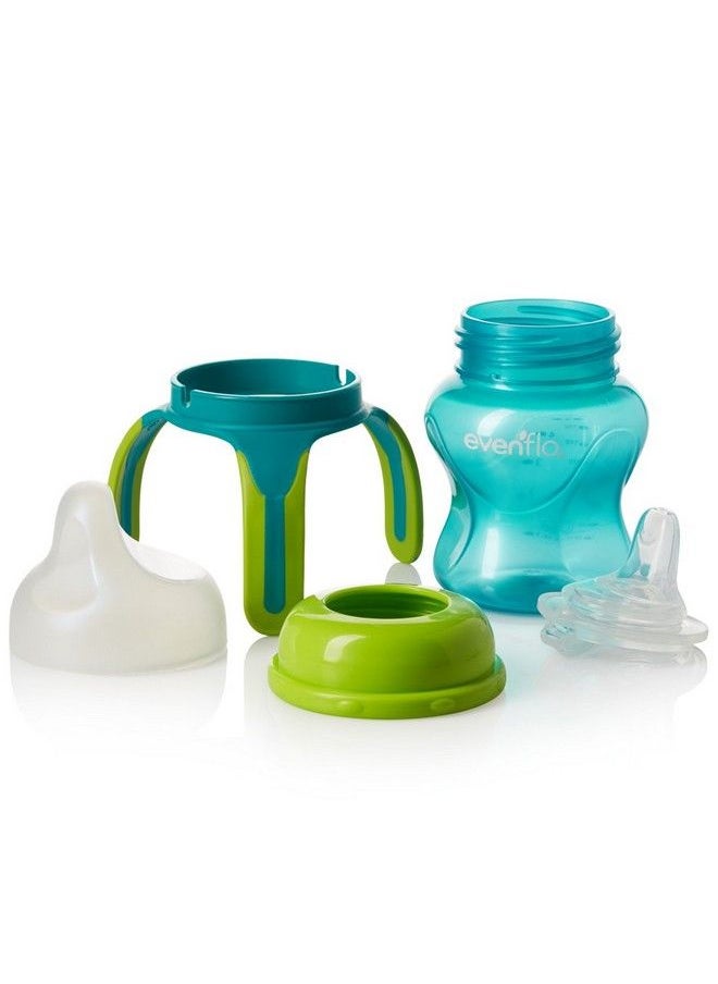 Evenflo Feeding - Softflo Trainer Sippy Cup With Handle For Growing Baby And Toddler Red/Teal 5 Ounce (Pack Of 2) - Image 1