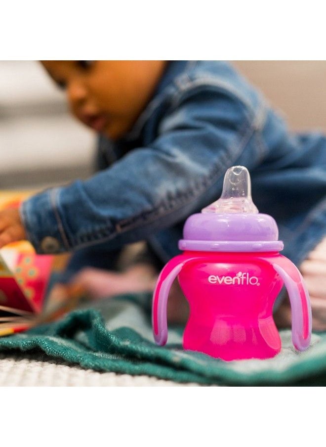 Evenflo Feeding - Softflo Trainer Sippy Cup With Handle For Growing Baby And Toddler Red/Teal 5 Ounce (Pack Of 2) - Image 1