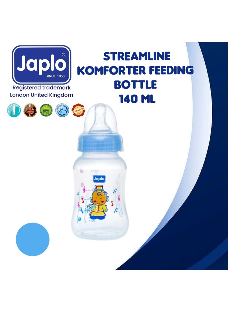 Japlo Streamline baby feeding Bottle with Anti-colic nipple & Lukewarm water mixer size 140 ml BOXSL140  (assorted)  - Image 1
