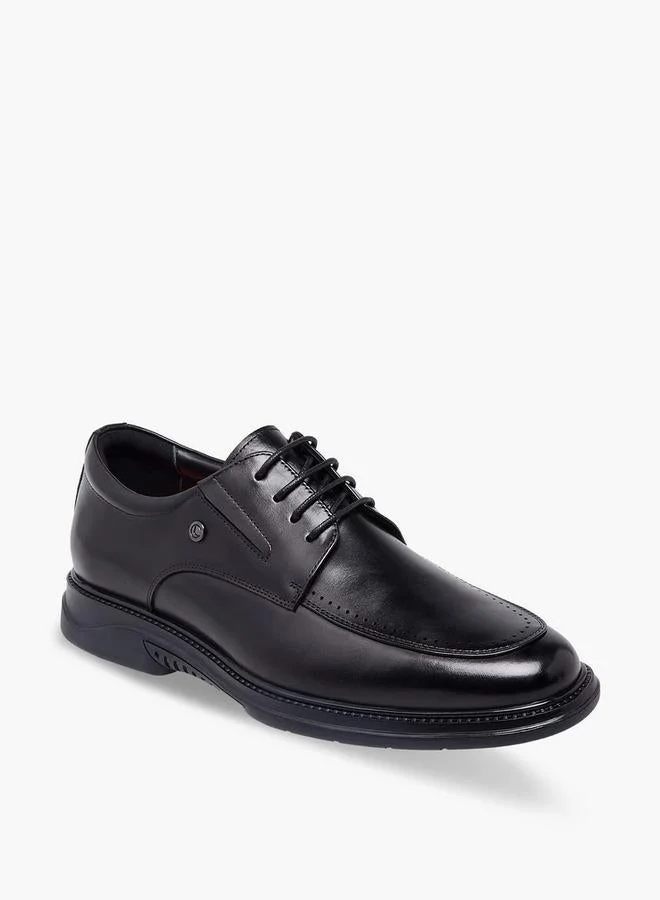 لو كونفورت Men Lace-Up Leather Derby Shoes