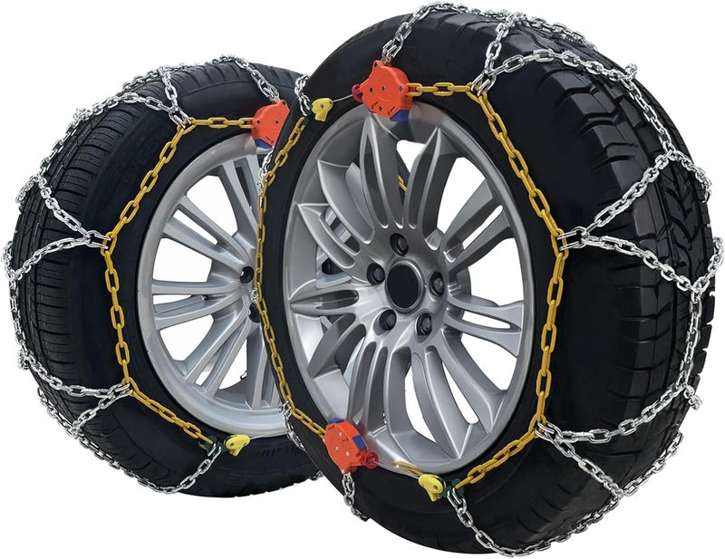 BDELI 232405 Adjustable Snow Tire Chains for Light Trucks, SUVs, Cars, and Pickups - 2 Pack - Image 1