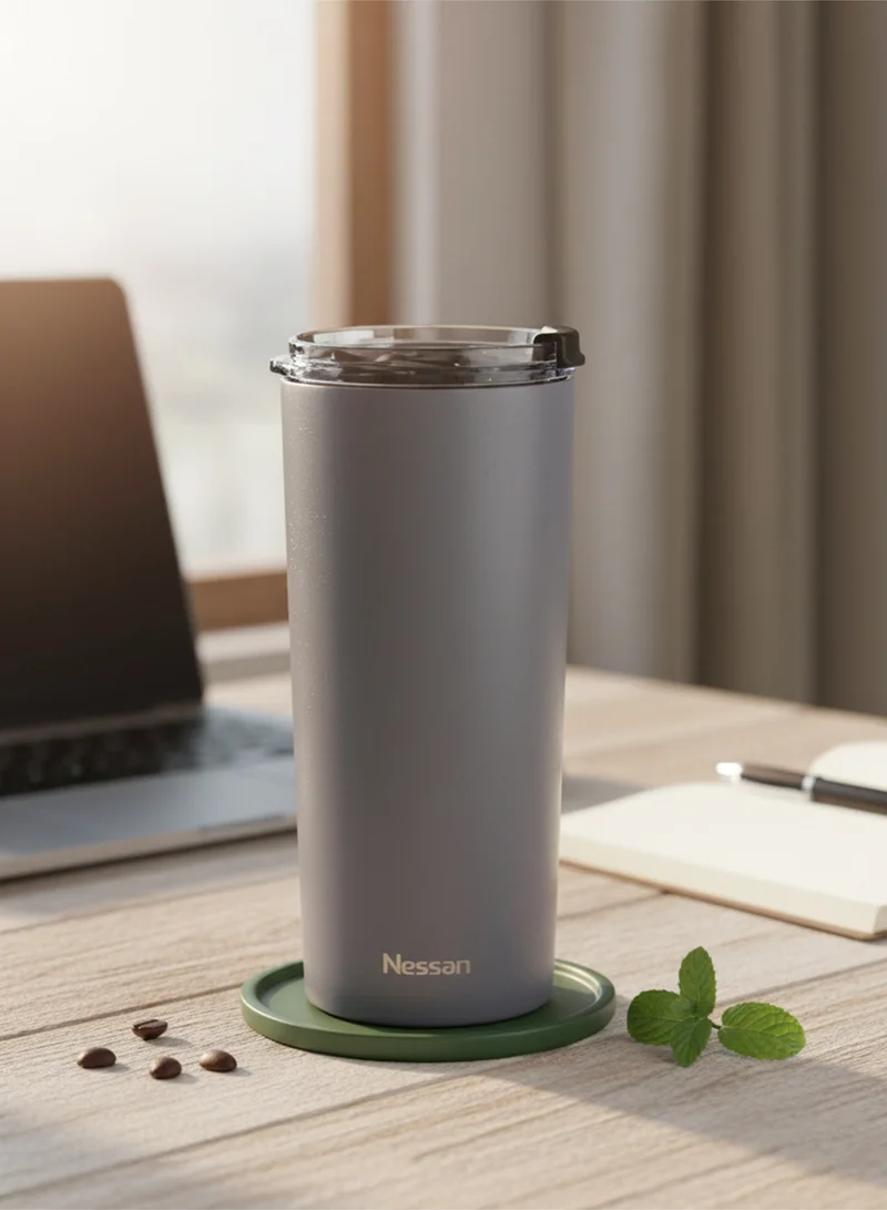 نيسان كوب حافظ للحرارة ستانلس ستيل 603 مل - رمادي