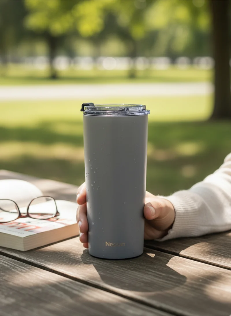 نيسان كوب حافظ للحرارة ستانلس ستيل 603 مل - رمادي