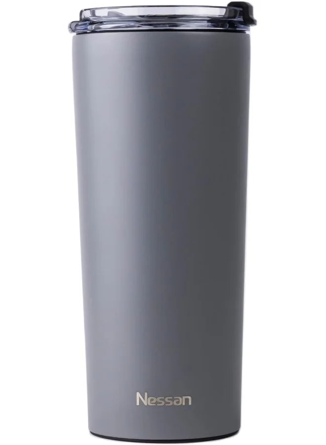 Nessan Insulated Stainless Steel Vacuum Mug, 603Ml - Grey