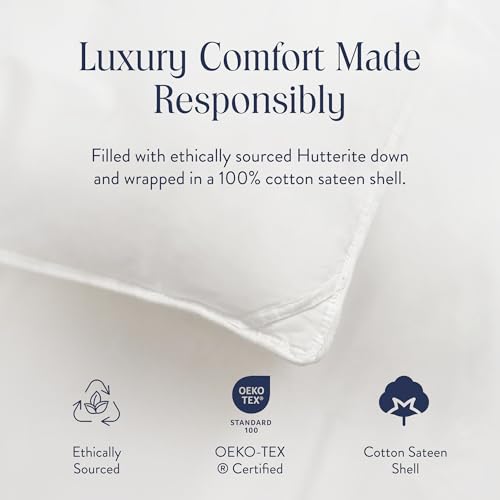 Brooklinen All-Season Canadian Down Comforter, Luxury Medium Warmth Duvet Insert, 100% Cotton Sateen Shell, Fluffy Year-Round Bedding, Baffle Box, Secure Duvet Loops - Full/Queen - Image 4