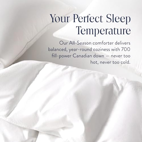 Brooklinen All-Season Canadian Down Comforter, Luxury Medium Warmth Duvet Insert, 100% Cotton Sateen Shell, Fluffy Year-Round Bedding, Baffle Box, Secure Duvet Loops - Full/Queen - Image 5