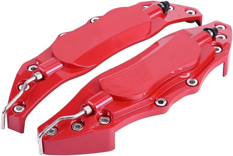 DOACT 2pcs Car Brake Caliper Protector Cover - Aluminum High Precision Red - Image 2