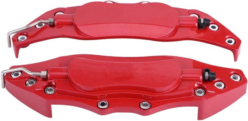 DOACT 2pcs Car Brake Caliper Protector Cover - Aluminum High Precision Red - Image 3