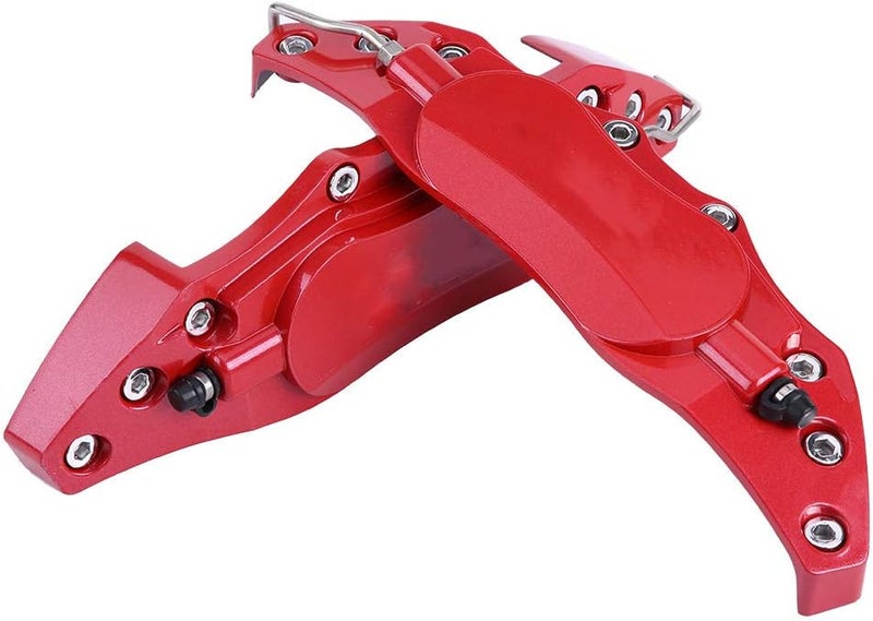 DOACT 2pcs Car Brake Caliper Protector Cover - Aluminum High Precision Red - Image 1