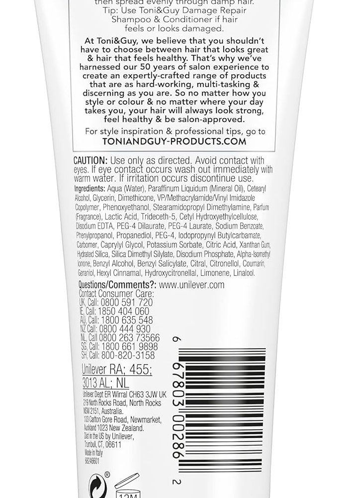 Toni & Guy Leave In Conditioner for Damaged Hair - Controls Frizz & Protects Against Humidity, 100ml - Image 2