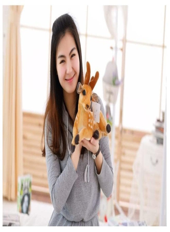 Tickles Cute Deer Soft Stuffed Plush Animal Toy for Kids Birthday Gift Home Decoration (Color: Brown ; Size: 30 cm) - Image 1