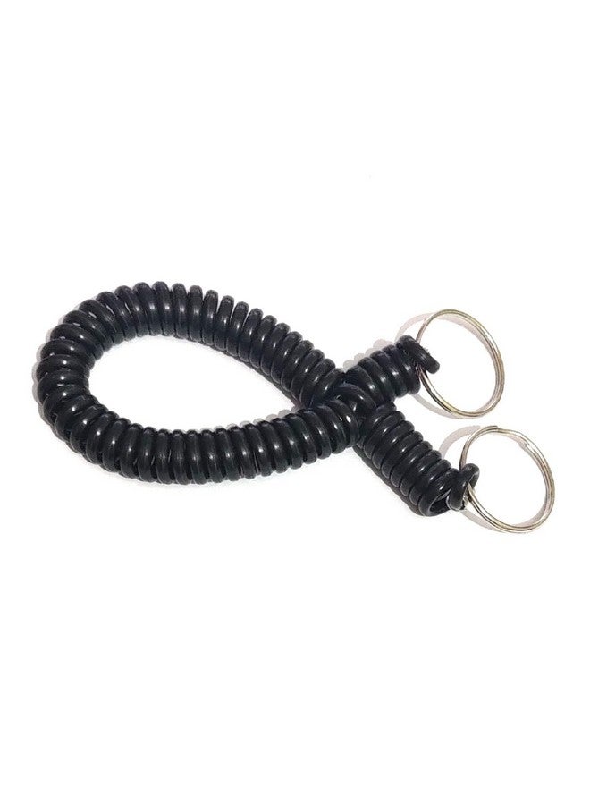 DeLegarde Plastic Spiral Spring Keychain For Boys Men Travel Accessory (Black) - Image 2