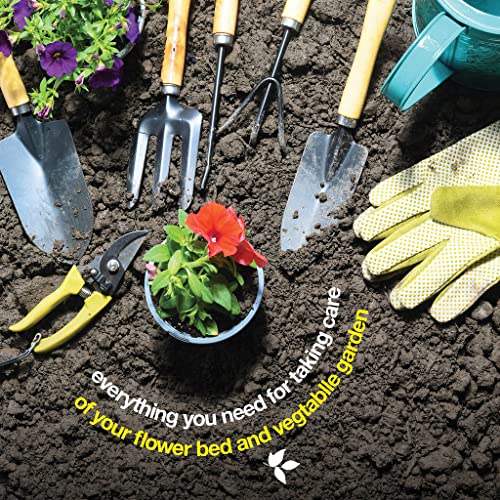 Play22 Gardening Tools Set of 10 - Complete Heavy Duty Garden Tools Set with Fashion Handbag - Durable Gardening Supplies Kit Ideal Garden Gifts for Women - Image 4
