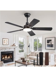 Arabest Black Modern Ceiling Fan with Remote Control, Dual Finish Blades, Strong & Quiet Motor, Farmhouse Style, Bright LED Light, Indoor Use.  - Image 1