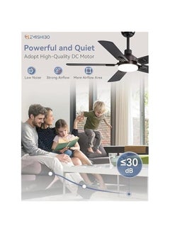 Arabest Black Modern Ceiling Fan with Remote Control, Dual Finish Blades, Strong & Quiet Motor, Farmhouse Style, Bright LED Light, Indoor Use.  - Image 4