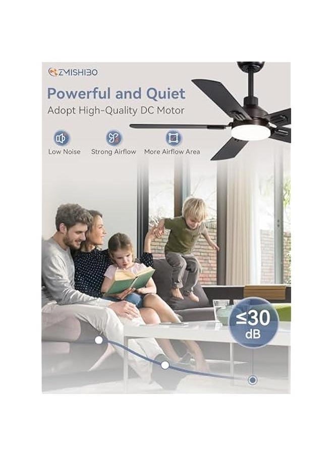 Arabest Black Modern Ceiling Fan with Remote Control, Dual Finish Blades, Strong & Quiet Motor, Farmhouse Style, Bright LED Light, Indoor Use.  - Image 4