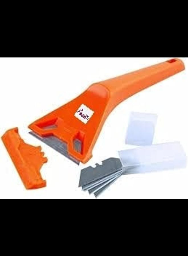 ABBASALI Glass Scrapper With 10pcs Spare Blades Used To Remove Stickers From Glasses And Other Uses 
