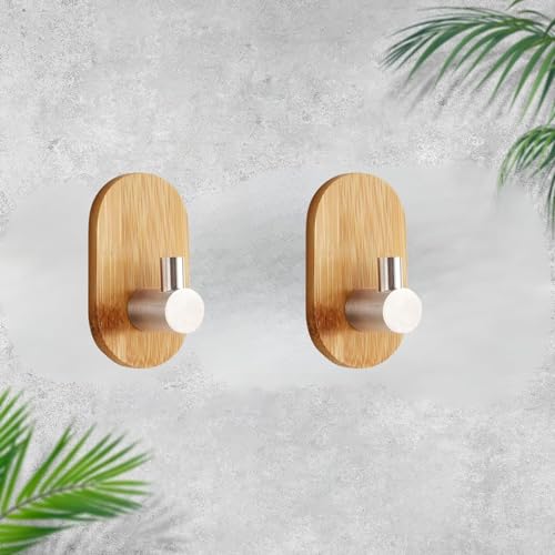 Boniry 4 PCS Wooden Wall Hanging Hook, Wall Heavy Duty Home Decor Items, Best Use for Bathroom Essential and Kitchen Accessories Items, Bath Towel Hook - Image 5