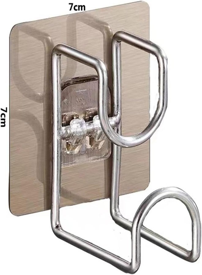 AROSHNAY 1 PCS Washbasin Hook for Wall Without Drill Stainless Steel Wall Hooks Organizer Self Adhesive Holders for Towels, Bath Robes, Kitchen & Bathroom Storage, Rustproof - Image 2