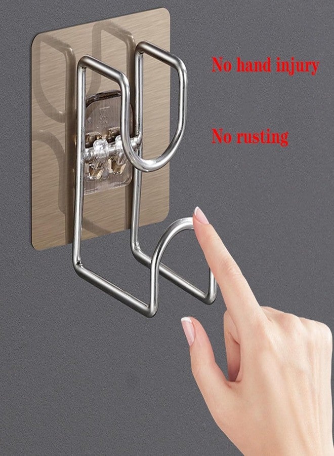 AROSHNAY 1 PCS Washbasin Hook for Wall Without Drill Stainless Steel Wall Hooks Organizer Self Adhesive Holders for Towels, Bath Robes, Kitchen & Bathroom Storage, Rustproof - Image 3