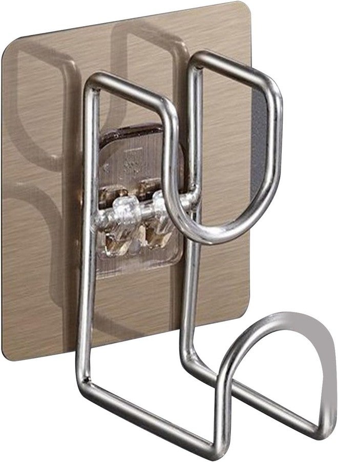 AROSHNAY 1 PCS Washbasin Hook for Wall Without Drill Stainless Steel Wall Hooks Organizer Self Adhesive Holders for Towels, Bath Robes, Kitchen & Bathroom Storage, Rustproof - Image 1