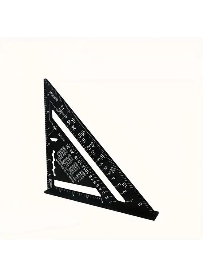 7 Inch Square Waterproof Woodworking Tool Black Aluminum Ruler for Roofing Blocklaying - Image 5
