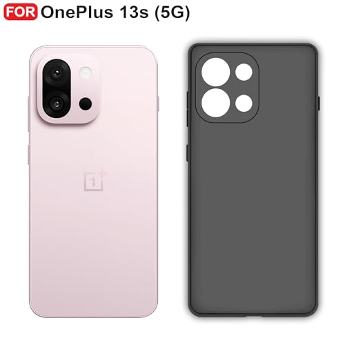 CEDO Back Cover for OnePlus 13s (5G) | Camera Bump Protection & Inner Velvet Fabric Lining | Ultra Slim Matte Soft Rubberised Case Cover (Black) - Image 2