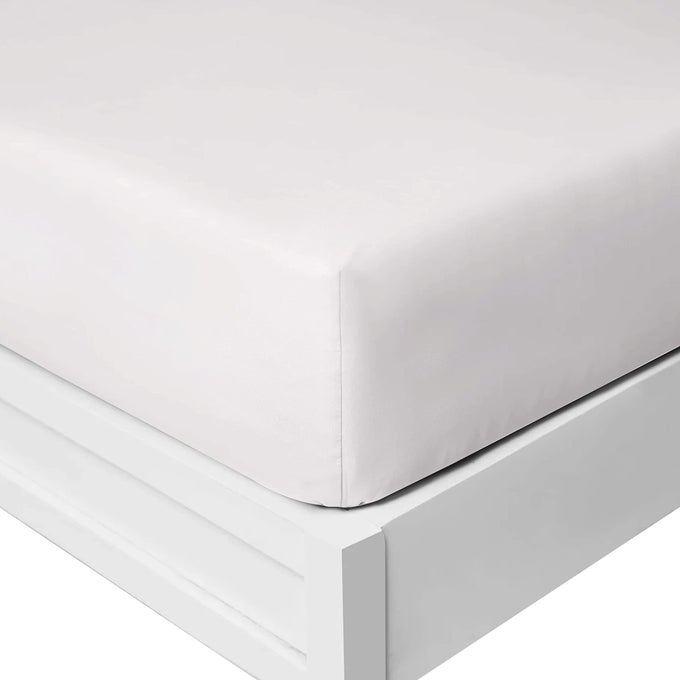 25 CM FITTED BED SHEETS SUPER SOFT DEEP FITTED SHEET BRUSHED MICROFIBRE ANTI WRINKLE BEDSHEET BREATHABLE FADE RESISTANT WHITE DOUBLE
