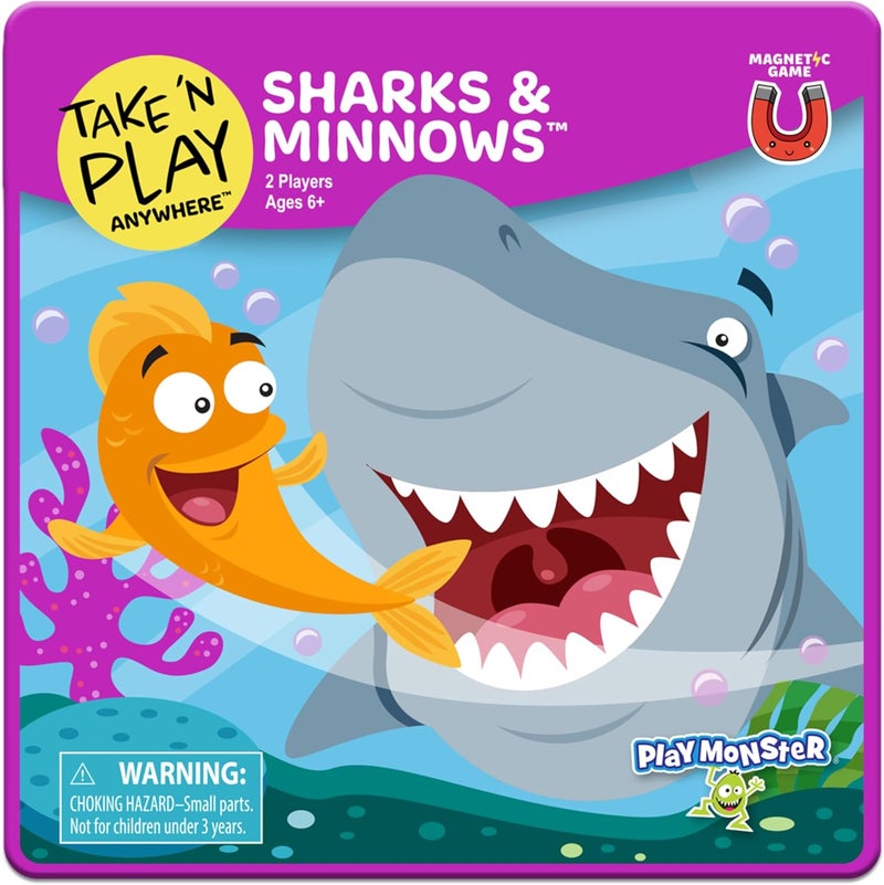 PlayMonster Take N Play, Anywhere Sharks & Minnows, Board Games for Kids- Board Games for Family Night, Family Games, Game Night, Family Board Games, Kids Toys, Travel Games, Preschool Toys, Ages 6+ - Image 1