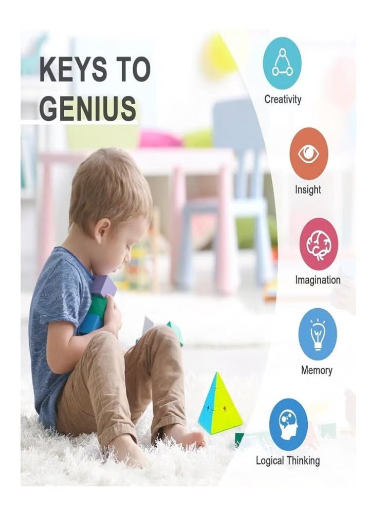 Triangle Pyramid Speed ​​Cube Stickerless Pyramid Magic Cube - Image 3