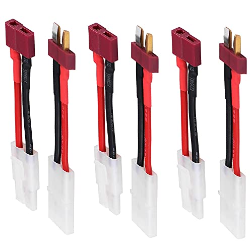 NObranded 3 Pairs Tamiya Style Connector to T Style Plug Cable Adapter Connector for RC ESC Speed Controller LipoNiMH Battery Charging - Image 1