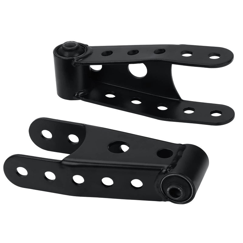 2 Suspension Rear Lowering Shackles Drop Shackle Kit 6400 Compatible with Ford F150 Dodge Ram Chevy Silverado Tahoe GMC Sierra Yukon