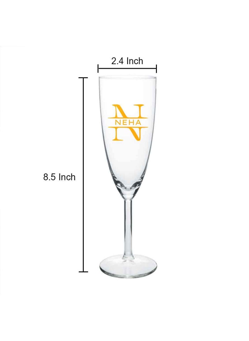 Nutcase Nutcase Personalised Champagne Glasses Birthday Gifts for Girls Monogram Name  - Image 4