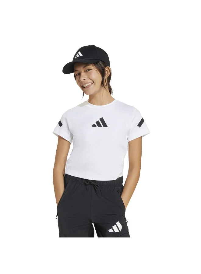 Adidas Jg Z.N.E Baby T White Training T-Shirts For Junior 7-8Y