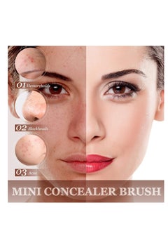 Patelai 12 Pieces Small Concealer Brush Bulk Flat Lip Concealer Brush Under Eye Synthetic Fiber Makeup Eyebrow Foundation Brush for Concealing Blending Setting Buffing Makeup (Black)  - Image 3