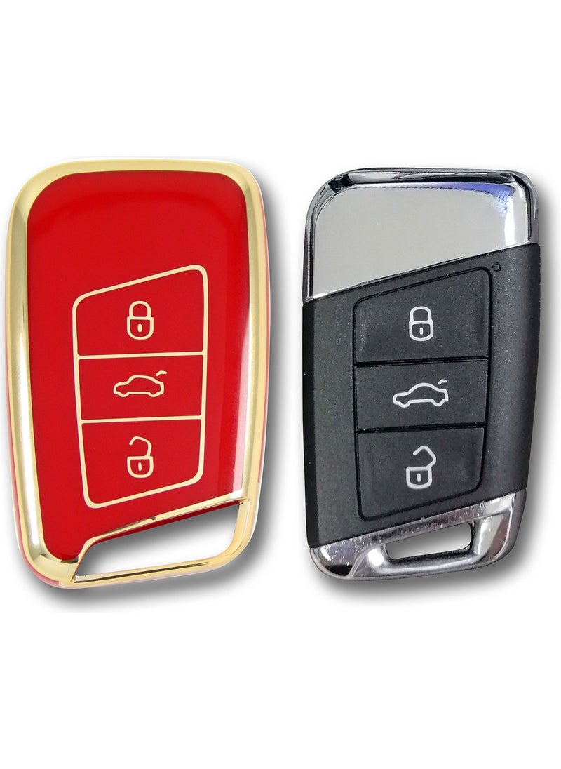 Volkswagen Passat B8 Smart Red Car Key Remote Control Case Cover Car Keychain - pzsku/ZFD89B629025C26360ADFZ/45/_/1730535718/24cf9bab-36fc-401d-9a9f-8f0f4238fca8