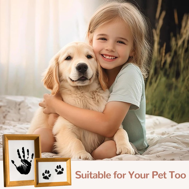 PChero Baby Inkless Handprint and Footprint Kit with 4 Large Size Ink Pads and 8 Imprint Cards, Perfect for Family Keepsake and Registry - Image 5