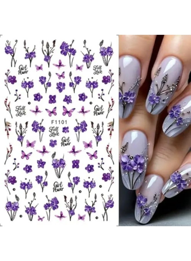 Modern 5D nail stickers - 3D for an attractive nail look in minutes - High-quality sticker compatible with nail polish and gel. - Image 1