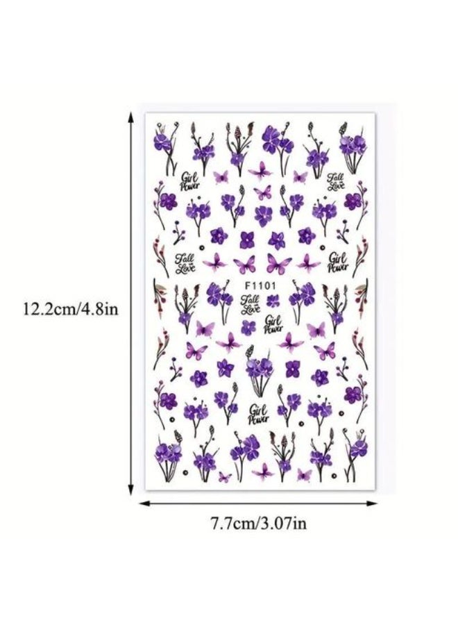 Modern 5D nail stickers - 3D for an attractive nail look in minutes - High-quality sticker compatible with nail polish and gel. - Image 3