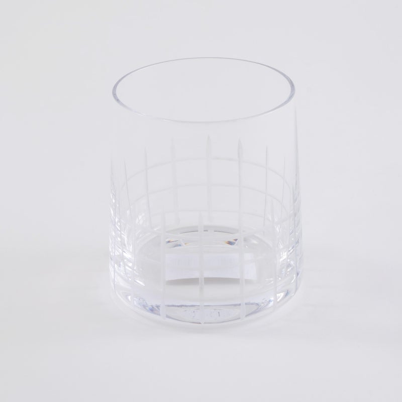 La Mesa 4 Pcs Tumbler Glass Set, Clear With Cutting Line 8*8*8.5 Cm - Image 3